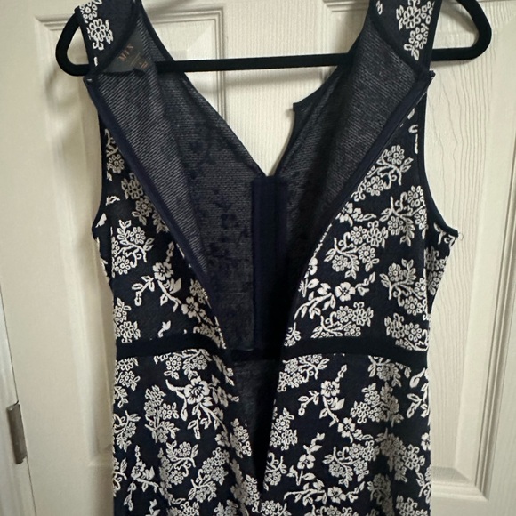 Mix by 41 Hawthorn Dress Navy Blue White Floral - Picture 4 of 5